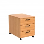 Rollcontainer, Höhe 52 cm, 43x62 cm (B/T), 3 Schubladen, abschließbar, 